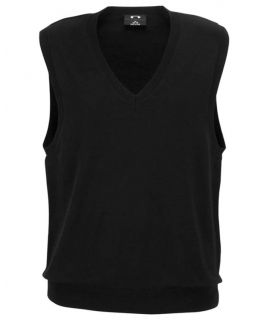 Ladies V Neck Knitted Vest - Black